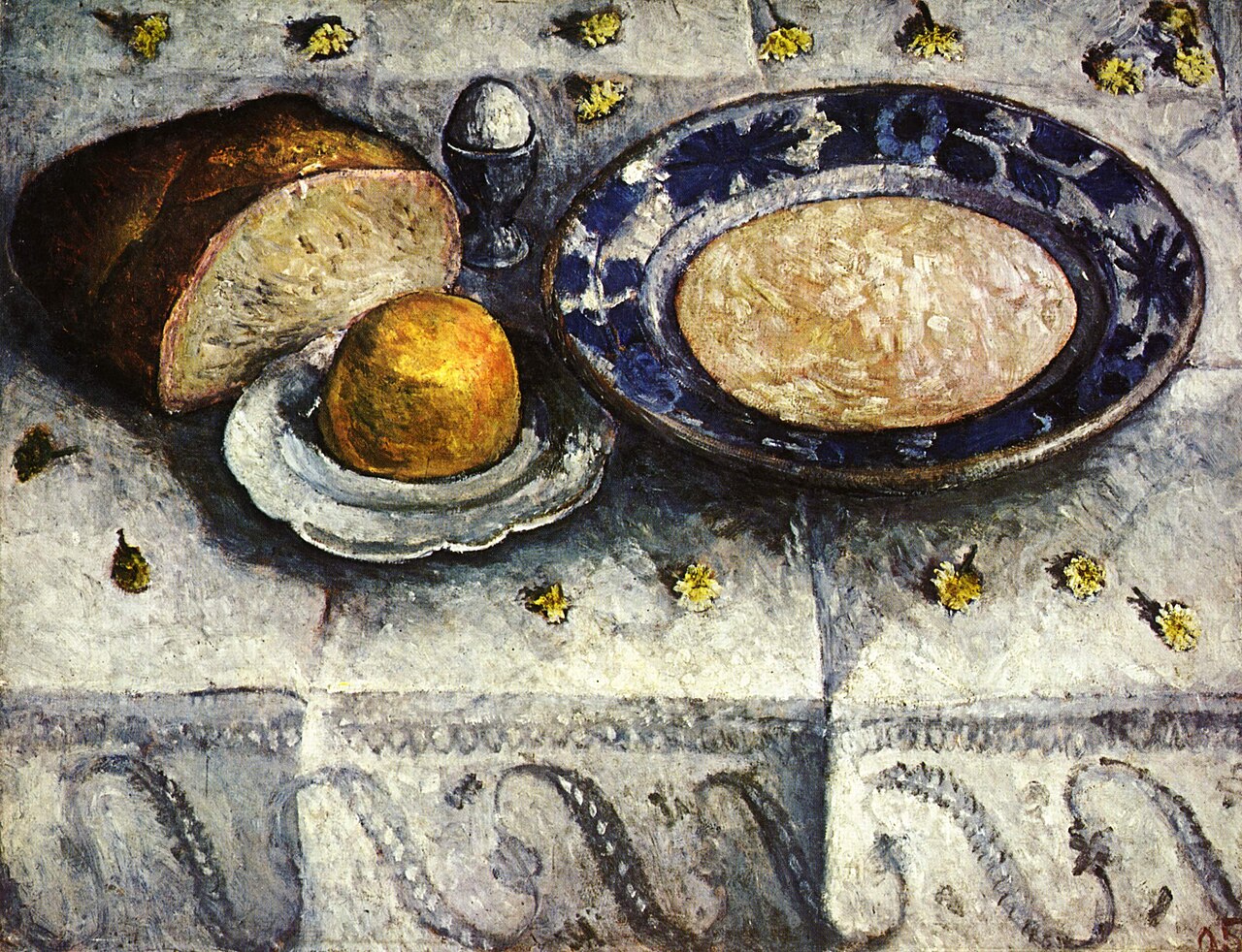 Paula Moderson-Becker. Naturaleza muerta con platillo de leche, 1905. Museo Paula Modersohn-Becker, Bremen